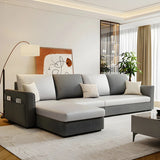 Light Green Tech Cloth Modular Sectional with Storage Image - 11