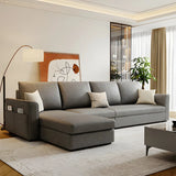Light Green Tech Cloth Modular Sectional with Storage Image - 2