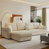 Light Green Tech Cloth Modular Sectional with Storage Image - 3
