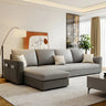 Light Green Tech Cloth Modular Sectional with Storage Image - 5