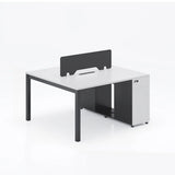 Light Wood Drawer Cabinet Rectangle Office Writing Desk Image - 18
