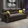 Linen Blend Flared Arm Storage Sleeper Sofa with Pillow Image - 10