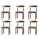 Faux Leather/Linen Open Low Back Dining Side Chair Image - 39