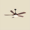 Living Room 5 Blade Wood Ceiling Fan with LED Light Image - 11