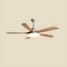 Living Room 5 Blade Wood Ceiling Fan with LED Light Image - 13