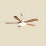 Living Room 5 Blade Wood Ceiling Fan with LED Light Image - 15