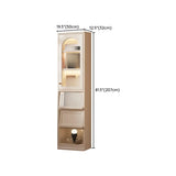 Living Room Arched Glass White Large Display Cabinet #size