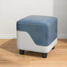Living Room Blue-Orange Cube Upholstered Small Ottoman Image - 11