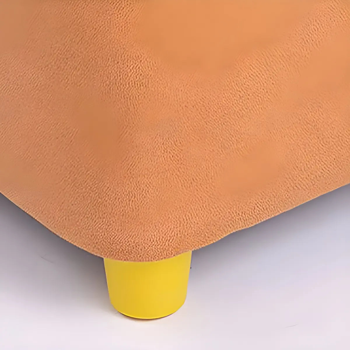 Living Room Blue-Orange Cube Upholstered Small Ottoman Image - 14