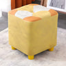 Living Room Blue-Orange Cube Upholstered Small Ottoman Image - 7