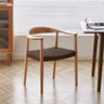 Living Room Braided Rope Open Wood Dining Chair Beige Image - 15