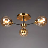 Living Room Bubble Glass Semi-Flush Mount Light 8-Light Image - 12