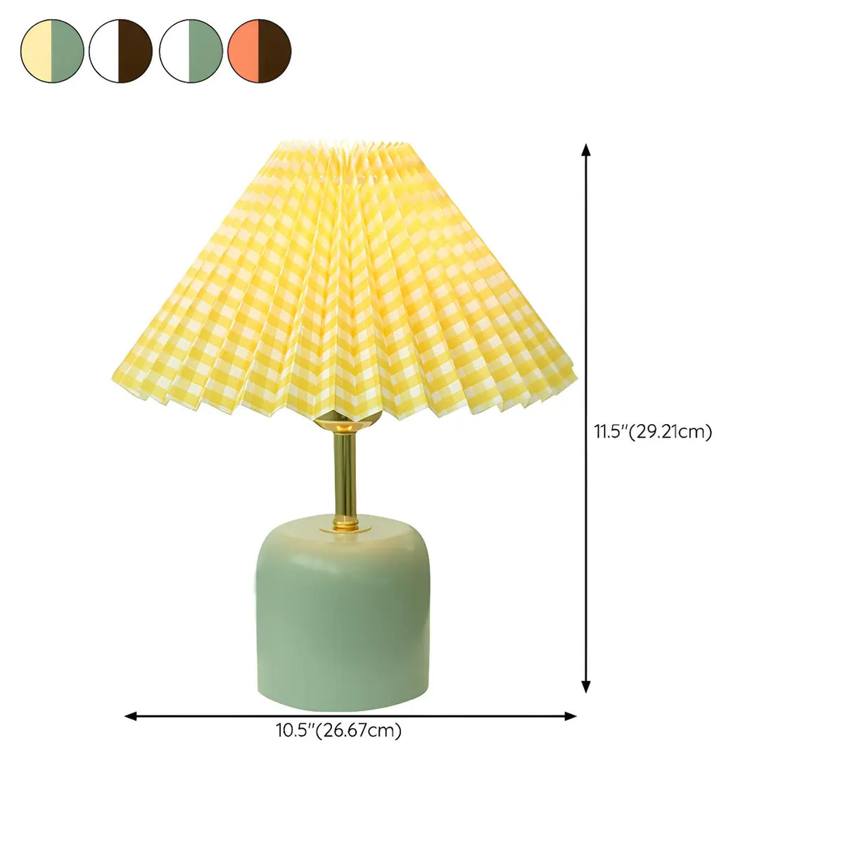 Living Room Elegant Cone Fabric Ceramic Table Lamp 
