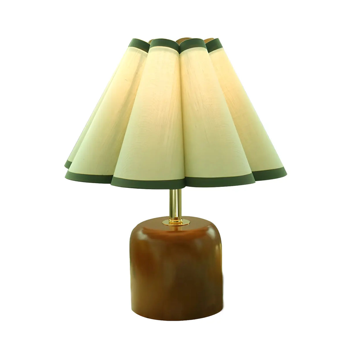 Living Room Elegant Cone Fabric Ceramic Table Lamp Image - 4