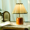 Living Room Elegant Cone Fabric Ceramic Table Lamp Image - 7