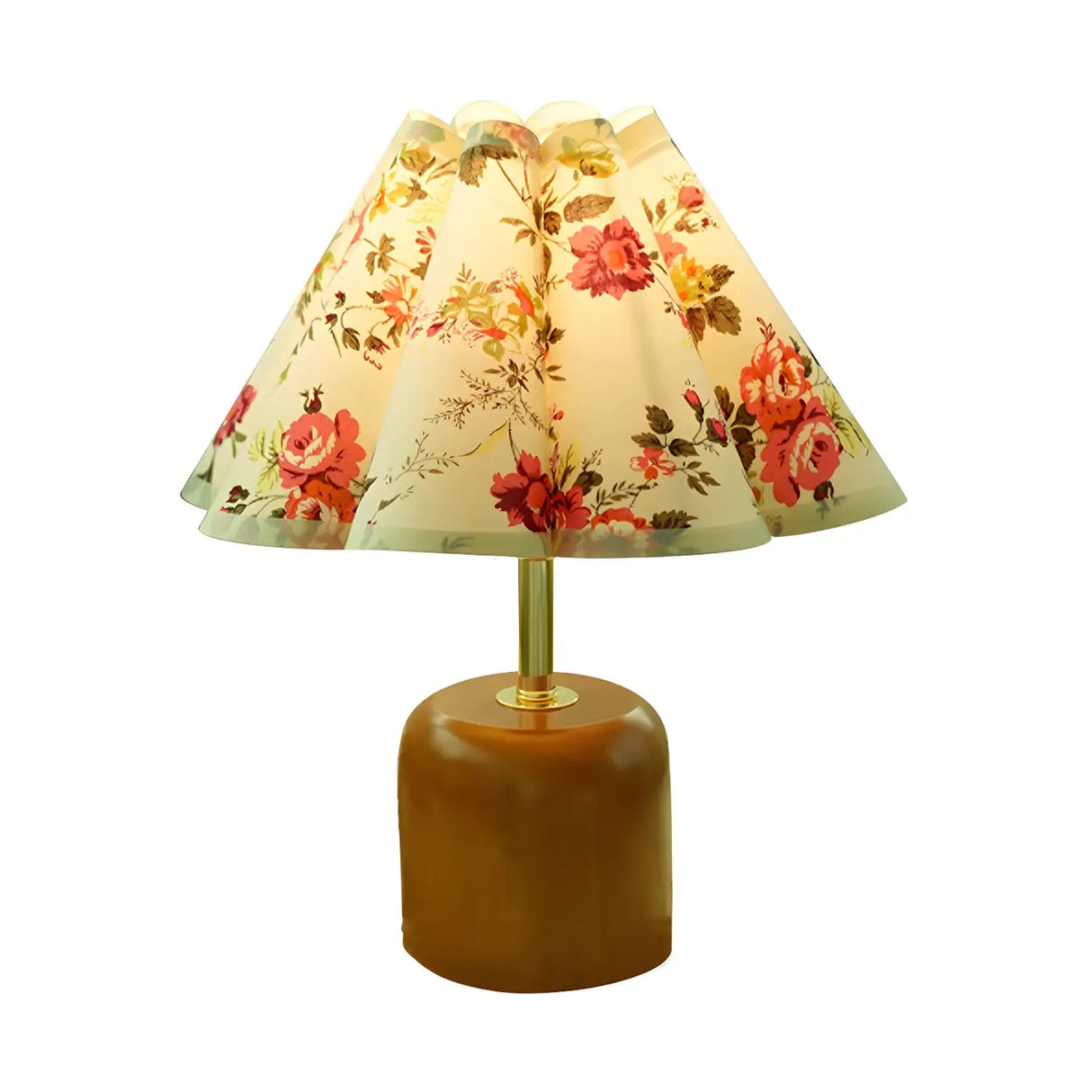 Living Room Elegant Cone Fabric Ceramic Table Lamp Image - 8