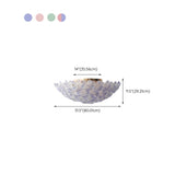 Living Room Elegant Flower Glass Flush Mount Light Image - 30
