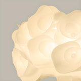 Living Room Elegant White Floral LED Flush Mount Light Image - 9