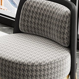 Living Room Fabric Fixed Back Wood Frame Accent Chair Image - 11