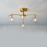 Living Room Glass Bubble Semi-Flush Mount Lamp 8-Light Image - 9
