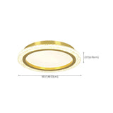 Living Room Gold Rectangle LED Flush Mount Ceiling Lamp #size