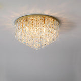 Living Room Gorgeous Crystal Flush Mount Ceiling Light Image - 6