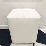 Living Room Gray Square Leather Mini Sponge Ottoman Image - 11