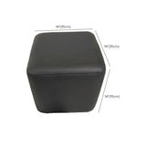 Living Room Gray Square Leather Mini Sponge Ottoman Image - 18