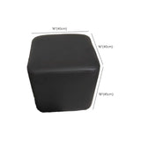 Living Room Gray Square Leather Mini Sponge Ottoman Image - 19