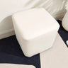Living Room Gray Square Leather Mini Sponge Ottoman Image - 3