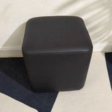 Living Room Gray Square Leather Mini Sponge Ottoman Image - 7