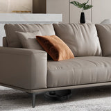 Living Room Grey Tear Resistant Nappa	Leather Sofa Image - 15