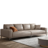 Living Room Grey Tear Resistant Nappa	Leather Sofa Image - 17