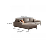 Living Room Grey Tear Resistant Nappa	Leather Sofa Image - 26