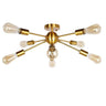 Living Room Industrial Semi-Flush Mount Light 10-Light Image - 5