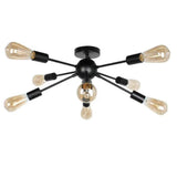 Living Room Industrial Semi-Flush Mount Light 10-Light Image - 6