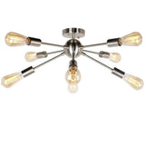 Living Room Industrial Semi-Flush Mount Light 10-Light Image - 7