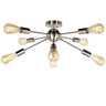 Living Room Industrial Semi-Flush Mount Light 10-Light Image - 7