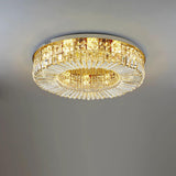 Living Room Luxury Crystal Flush Mount Ceiling Light Image - 18