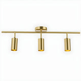 Living Room Modern Gold Linear Metal Fixed Track Light Image - 10