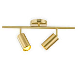 Living Room Modern Gold Linear Metal Fixed Track Light Image - 11