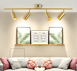 Living Room Modern Gold Linear Metal Fixed Track Light Image - 16