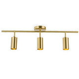 Living Room Modern Gold Linear Metal Fixed Track Light Image - 6