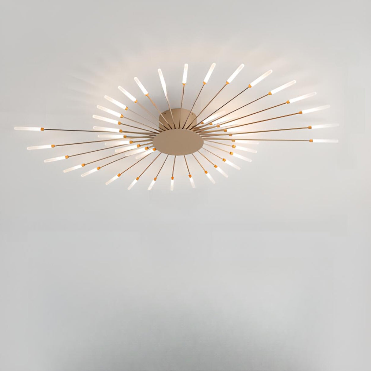 Living Room Modern Starburst Semi-Flush Mount Light Image - 10