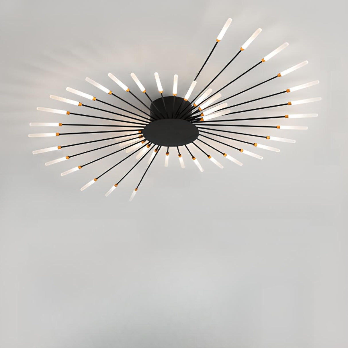 Living Room Modern Starburst Semi-Flush Mount Light Image - 11