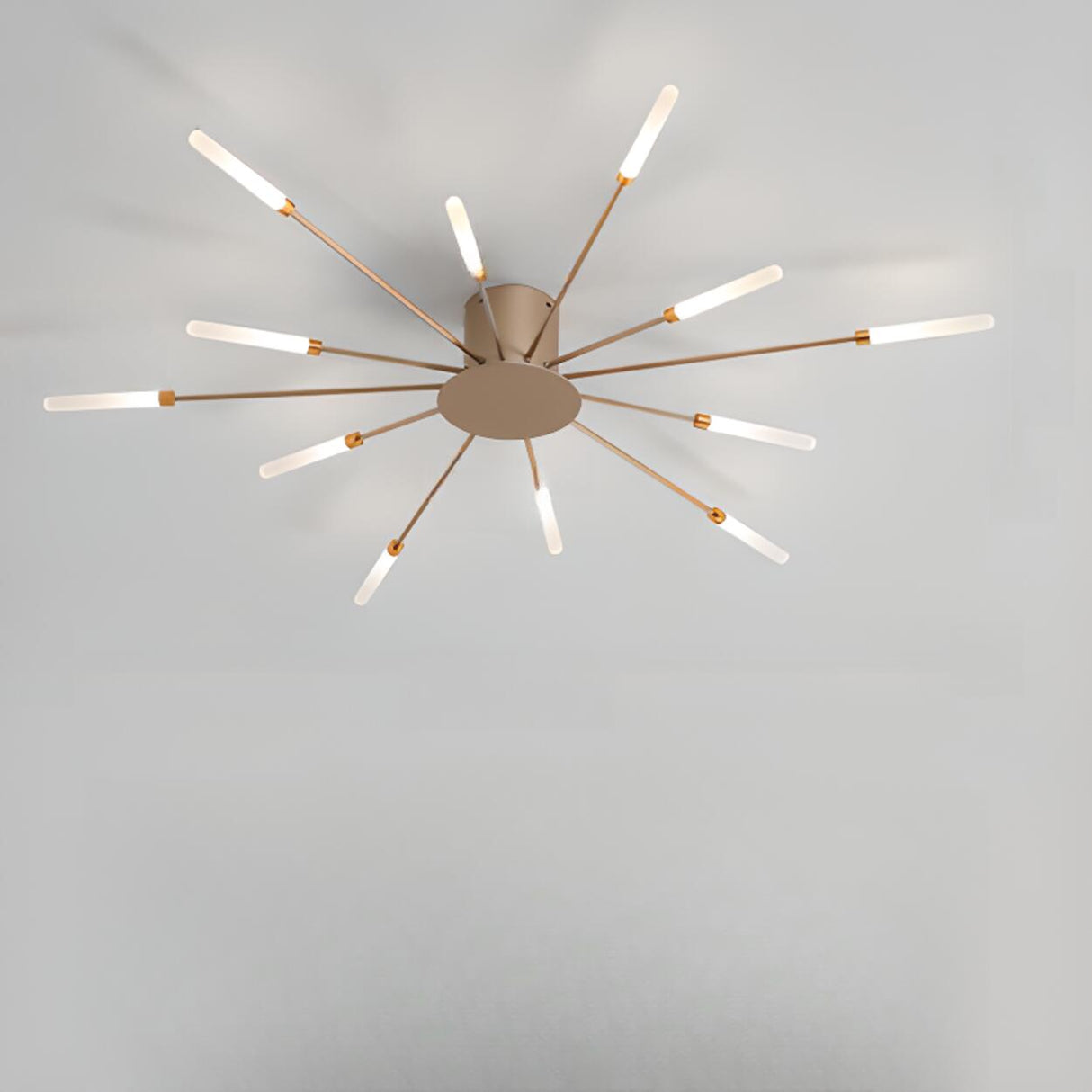 Living Room Modern Starburst Semi-Flush Mount Light Image - 13