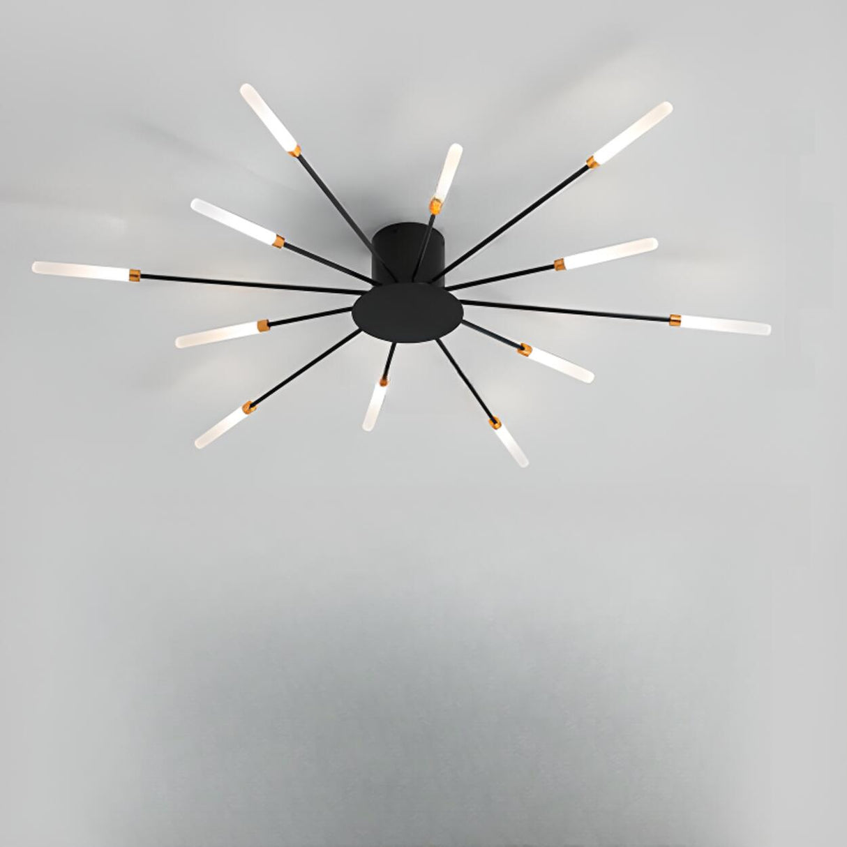 Living Room Modern Starburst Semi-Flush Mount Light Image - 15