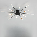 Living Room Modern Starburst Semi-Flush Mount Light Image - 15