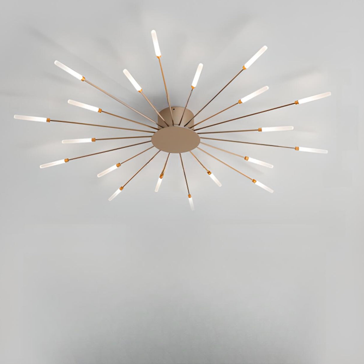 Living Room Modern Starburst Semi-Flush Mount Light Image - 16