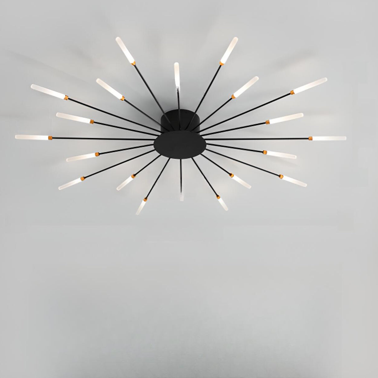 Living Room Modern Starburst Semi-Flush Mount Light Image - 17